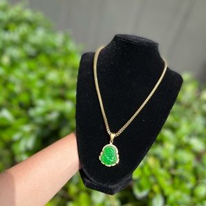 Green Bhudda Necklace.